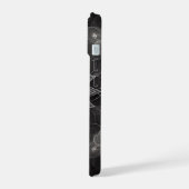 Mandala floral noir et blanc complexe à monogramme (Côté gauche)