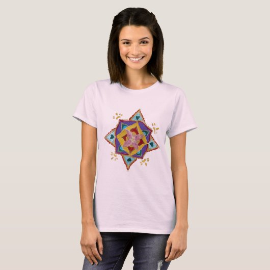 Mandala Floral Pattern Femme T-Shirt de base (Devant entier)