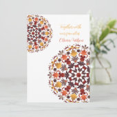 Mandala floral sec d'automne Invitation (Debout devant)