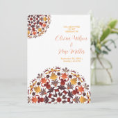 Mandala floral sec d'automne Invitation (Debout devant)