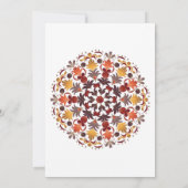Mandala floral sec d'automne Invitation (Dos)