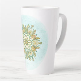 Mandala Floral Snowflake Latte Mok