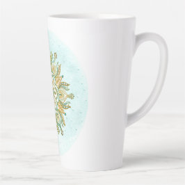 Mandala Floral Snowflake Latte Mok