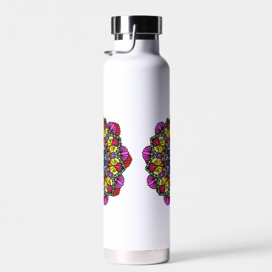 Mandala floral water bottle waterfles (Rechts)
