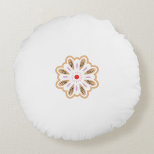 Mandala Flower Art Print Boho Decor Rond Kussen