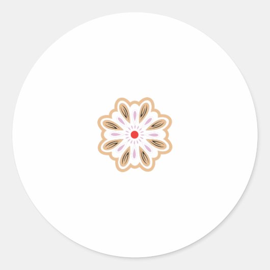 Mandala Flower Art Print | Boho Decor Ronde Sticker (Voorkant)