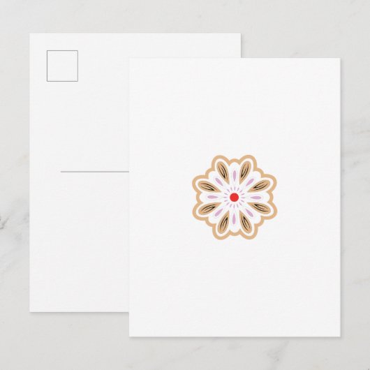 Mandala Flower Art Print | Boho Decor Uitnodiging Briefkaart (Voorkant / Achterkant)