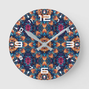 Mandala Flower Digital Art Style-23907 Ronde Klok
