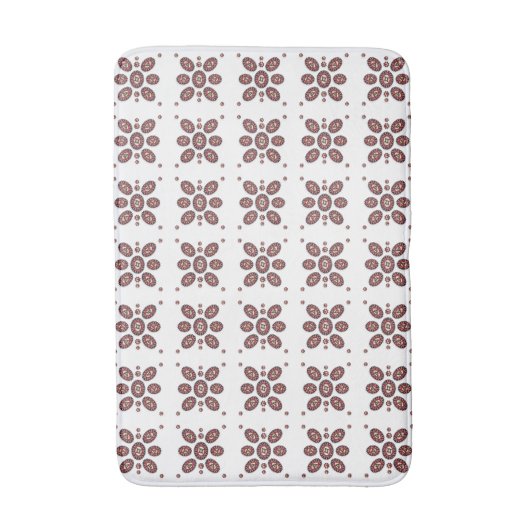 Mandala Flower Pattern Badmat (Voorkant Verticaal)