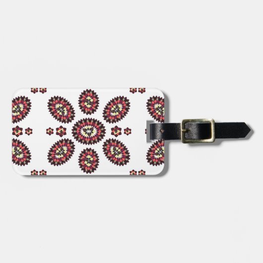Mandala Flower Pattern Bagagelabel (Voorkant horizontaal)