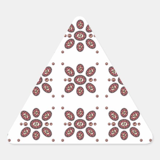 Mandala Flower Pattern Driehoek Sticker (Voorkant)