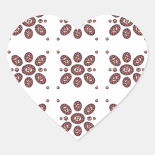 Mandala Flower Pattern Hart Sticker