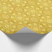 Mandala Flower Pattern - Mustard Gold en Yellow Cadeaupapier (Hoek)