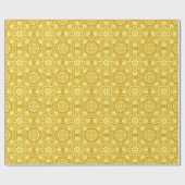 Mandala Flower Pattern - Mustard Gold en Yellow Cadeaupapier (Vlak)