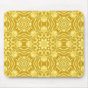 Mandala Flower Pattern - Mustard Gold en Yellow Muismat