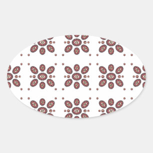 Mandala Flower Pattern Ovale Sticker