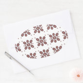Mandala Flower Pattern Ovale Sticker (Envelop)