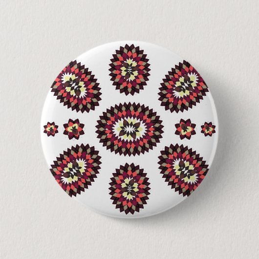 Mandala Flower Pattern Ronde Button 5,7 Cm (Voorkant)