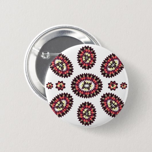 Mandala Flower Pattern Ronde Button 5,7 Cm (Voorkant /achterkant)