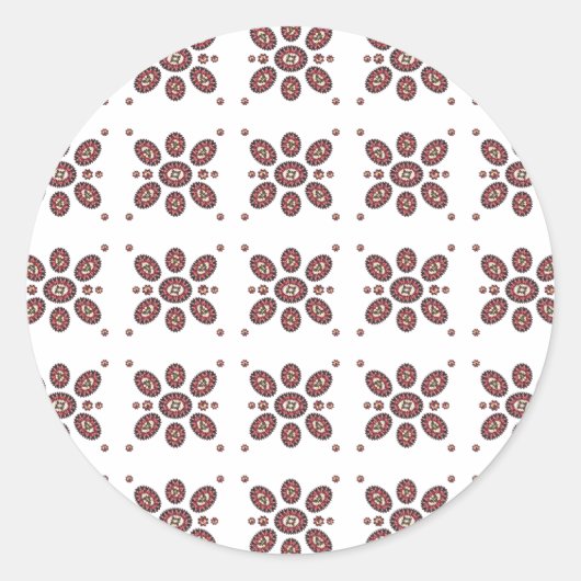 Mandala Flower Pattern Ronde Sticker (Voorkant)