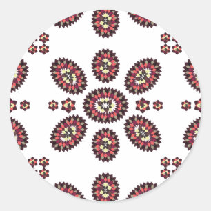 Mandala Flower Pattern Ronde Sticker