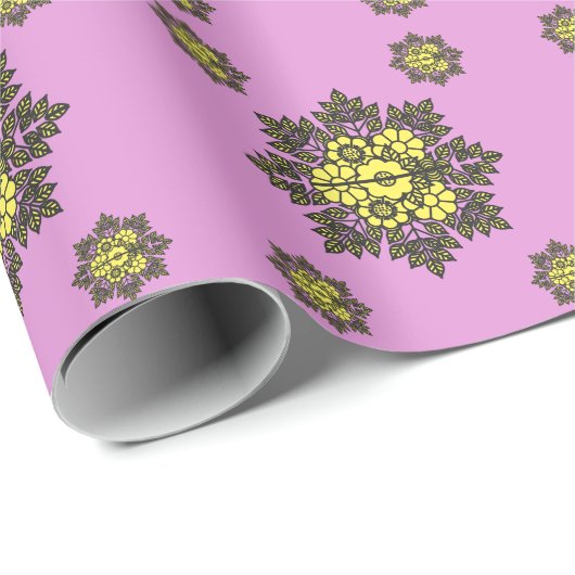 Mandala Flower Pattern Sierkussen Cadeaupapier (Rol Hoek)