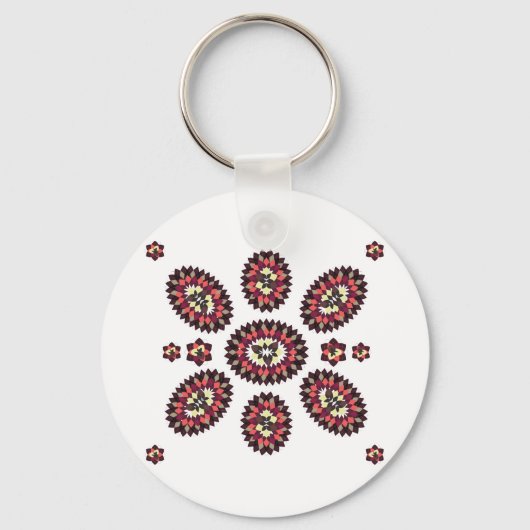 Mandala Flower Pattern Sleutelhanger (Voorkant)