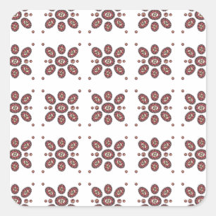 Mandala Flower Pattern Vierkante Sticker