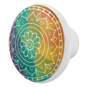 Mandala flower regenboogboho kleurig keramische knop (Rechts)