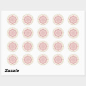 Mandala Flower Simple Vintage rose Étiquette fait  (Feuille)