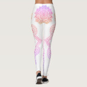 Mandala Flower - White en Rainbow Leggings (Achterkant)