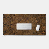 Mandala Flower Zen subtil Muet Neutre Tan Brown (Clavier et souris)