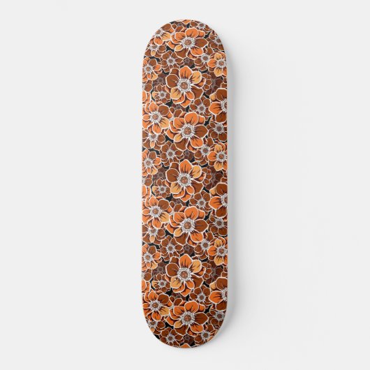 Mandala Flowers 2 Skateboard (Voorkant)
