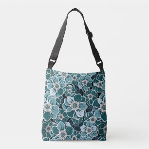 Mandala Flowers Crossbody Tas