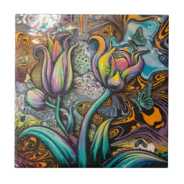 Mandala Flowers Tegeltje