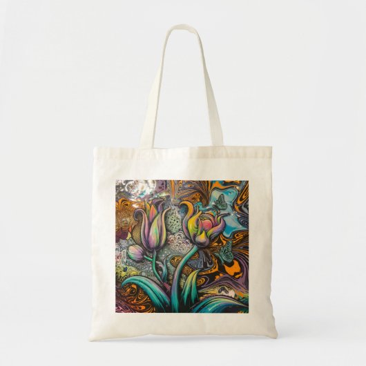 Mandala Flowers Tote Bag (Voorkant)