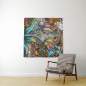 Mandala Flowers Wandkleed (In Situ (horizontaal))