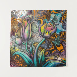 Mandala Flowers Wandkleed