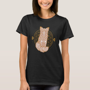 Mandala Fox Heilige Geometrische Patroon T-shirt