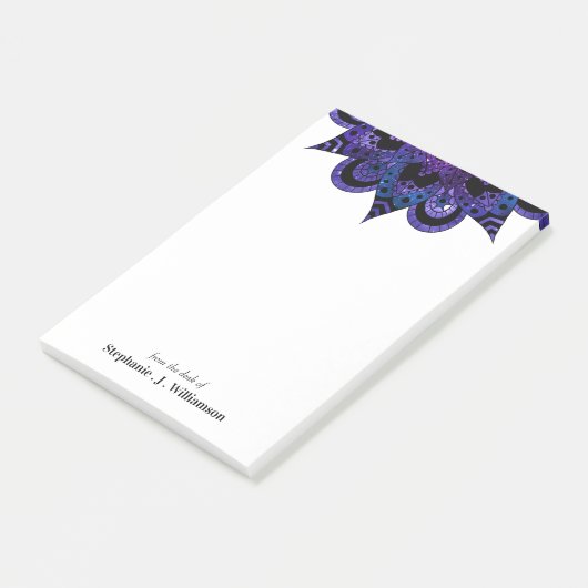 Mandala Galaxy Nom Post-It Notes (Incliné)