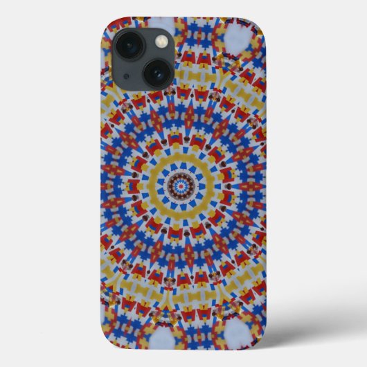 Mandala geel blauw Case-Mate iPhone case (Achterkant)