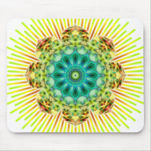 Mandala geel groen Maak uw eigen achtergrond Muismat
