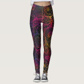 Mandala-geïnspireerde bloemsierkunst Leggings (Voorkant)