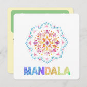 MANDALA GEKLEURDE LOTUS BLOEM KAART (Voorkant / Achterkant)