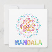 MANDALA GEKLEURDE LOTUS BLOEM KAART (Voorkant)