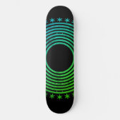 Mandala Geometric Abstract Pattern Green Black Skateboard (Voorkant)