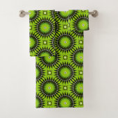 Mandala géométrique rétro boho vert citron noir (En situation)