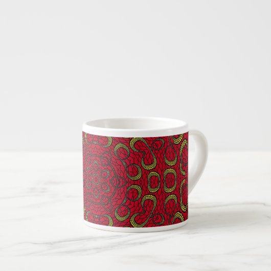 Mandala Géométrique Rosette Rétro Hippie Mug (Devant droit)