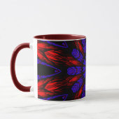 Mandala Géométrique Rosette Rétro Hippie Mug (Gauche)