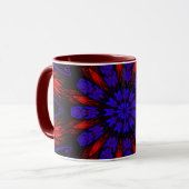 Mandala Géométrique Rosette Rétro Hippie Mug (Devant gauche)